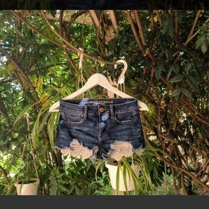 American Eagle Navy Jean Shorts